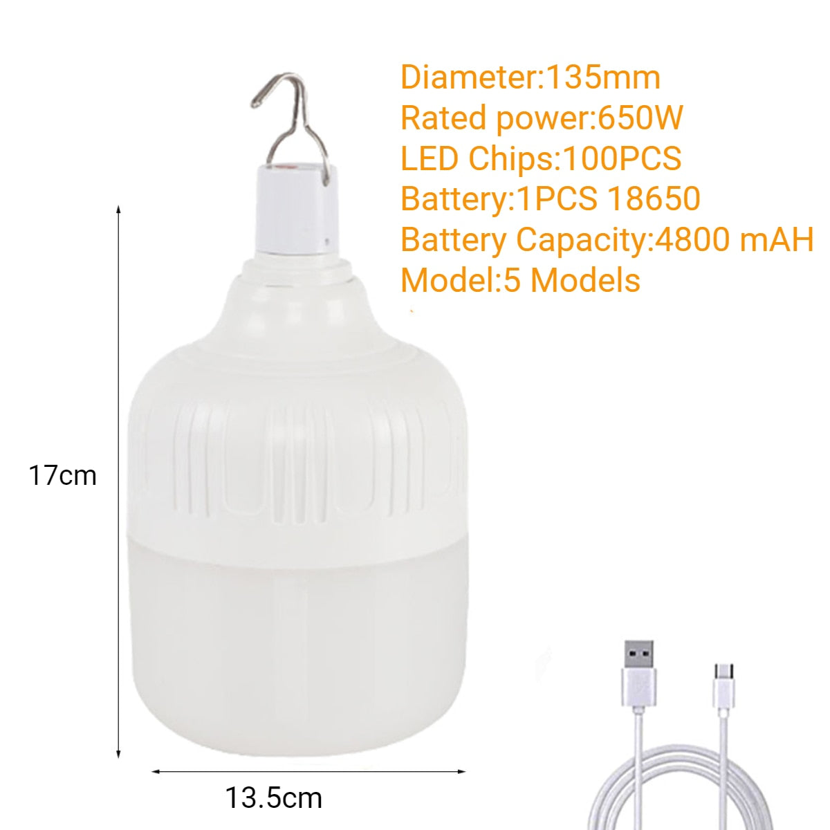 650W Portable Lanterns Camping Lamp