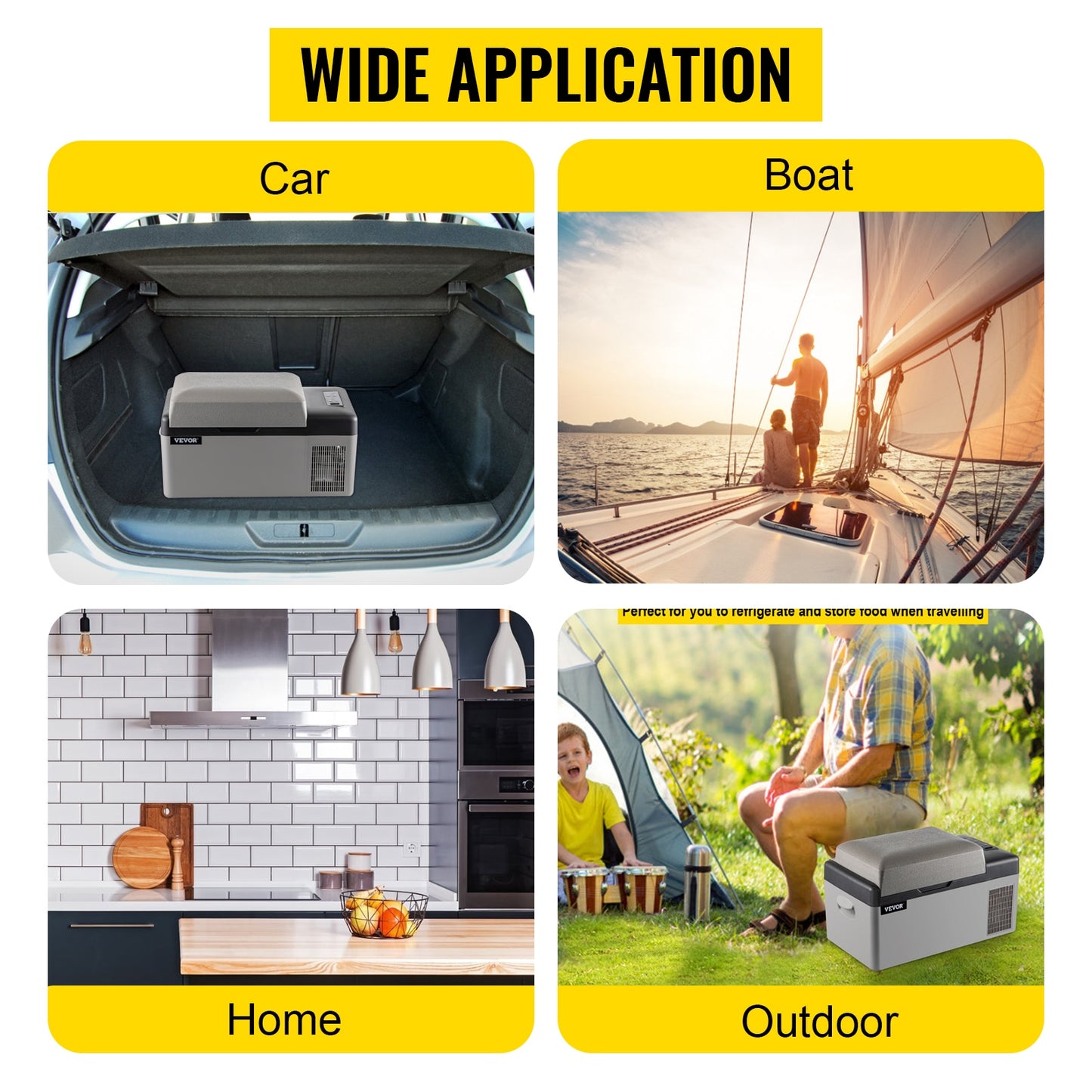 VEVOR Car Mini Fridge Freezer Portable