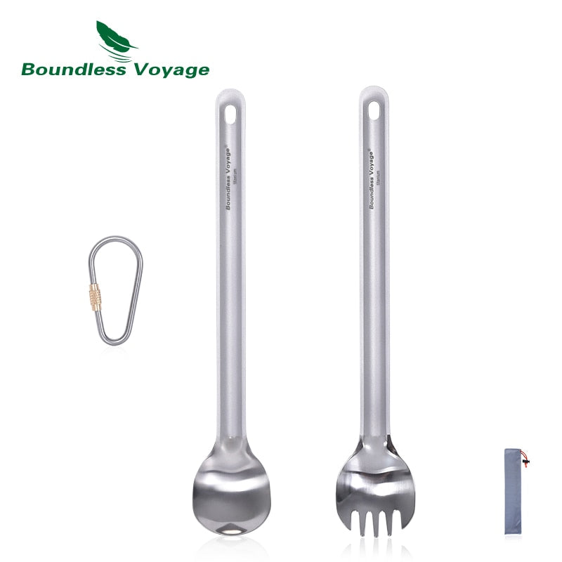 Boundless Voyage Long Handle Spoon Spork Mess Kit