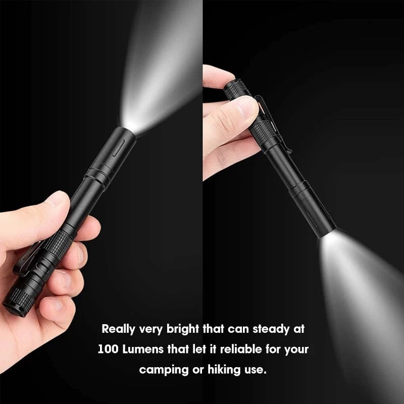 LED Flashlight Pen Light Mini Portable 1000 lumens