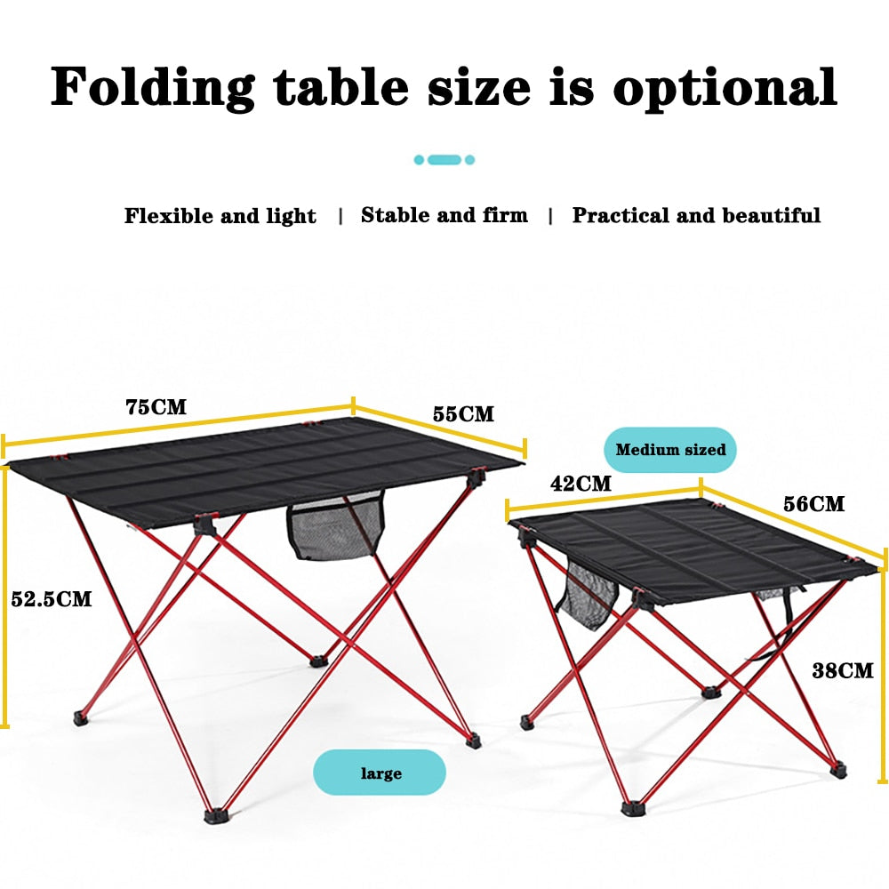 Portable Foldable Camping Table Aluminium Alloy Ultra Light