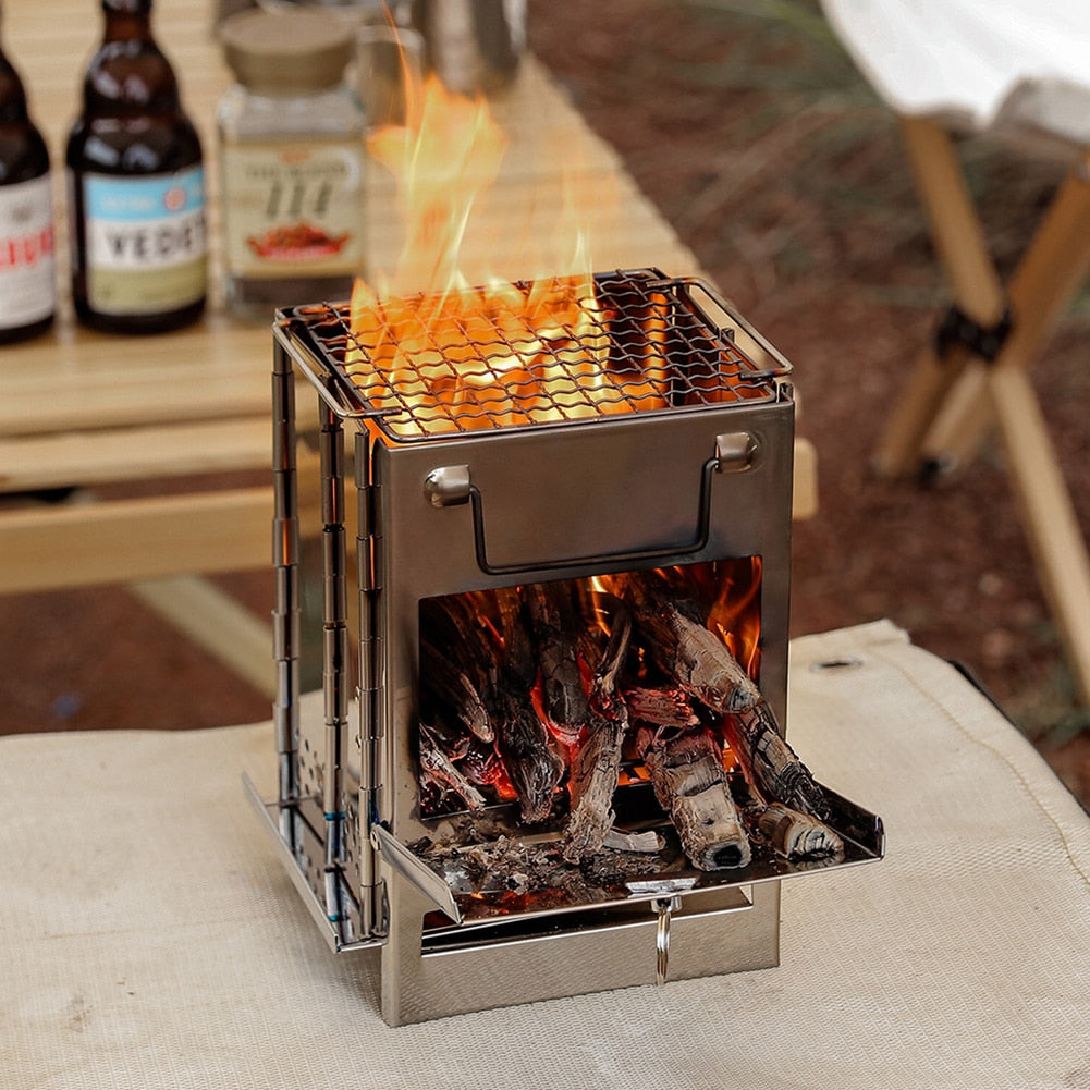 Mini Outdoor Firewood Stove Grill