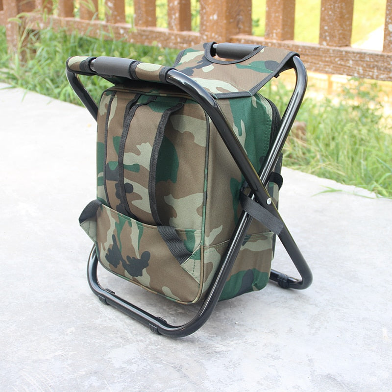 Multifunctional fishing tackle bag and chair