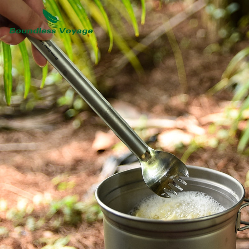 Boundless Voyage Long Handle Spoon Spork Mess Kit