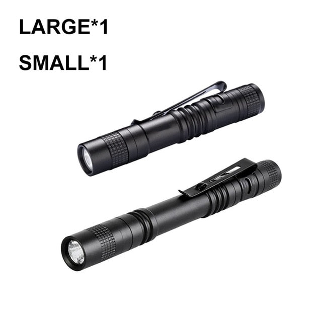 LED Flashlight Pen Light Mini Portable 1000 lumens