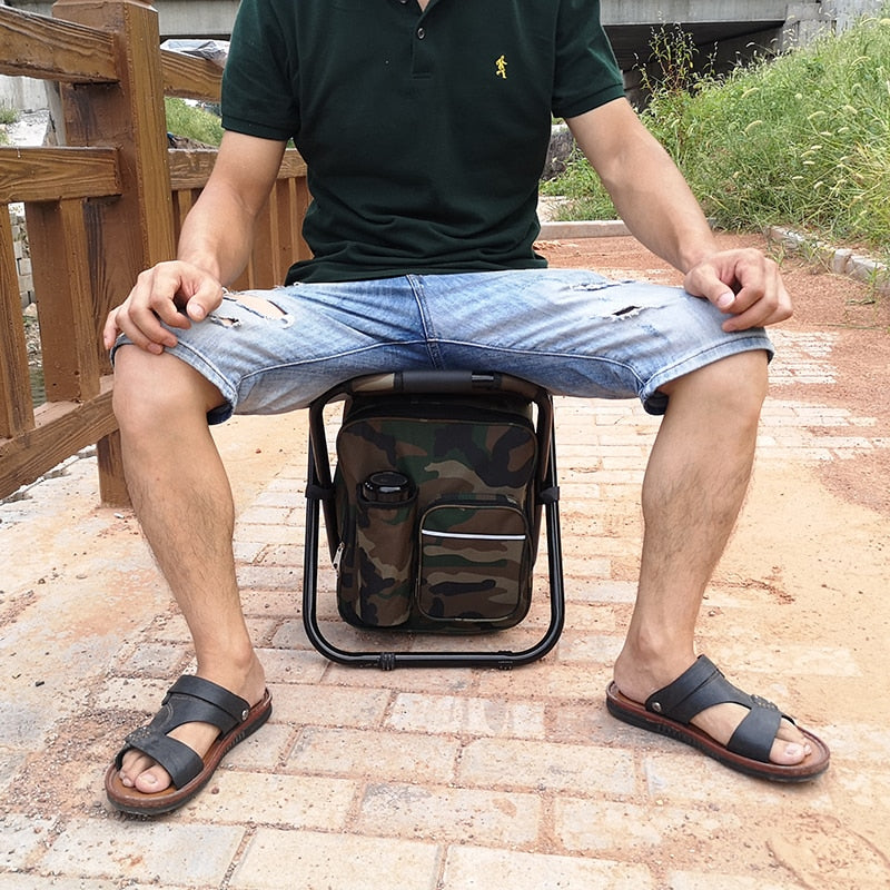 Multifunctional fishing tackle bag and chair