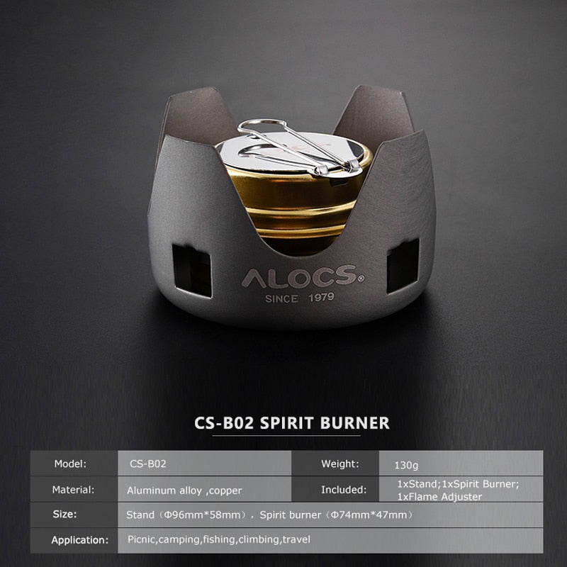 Compact Mini Spirit Burner Alcohol Stove with Stand