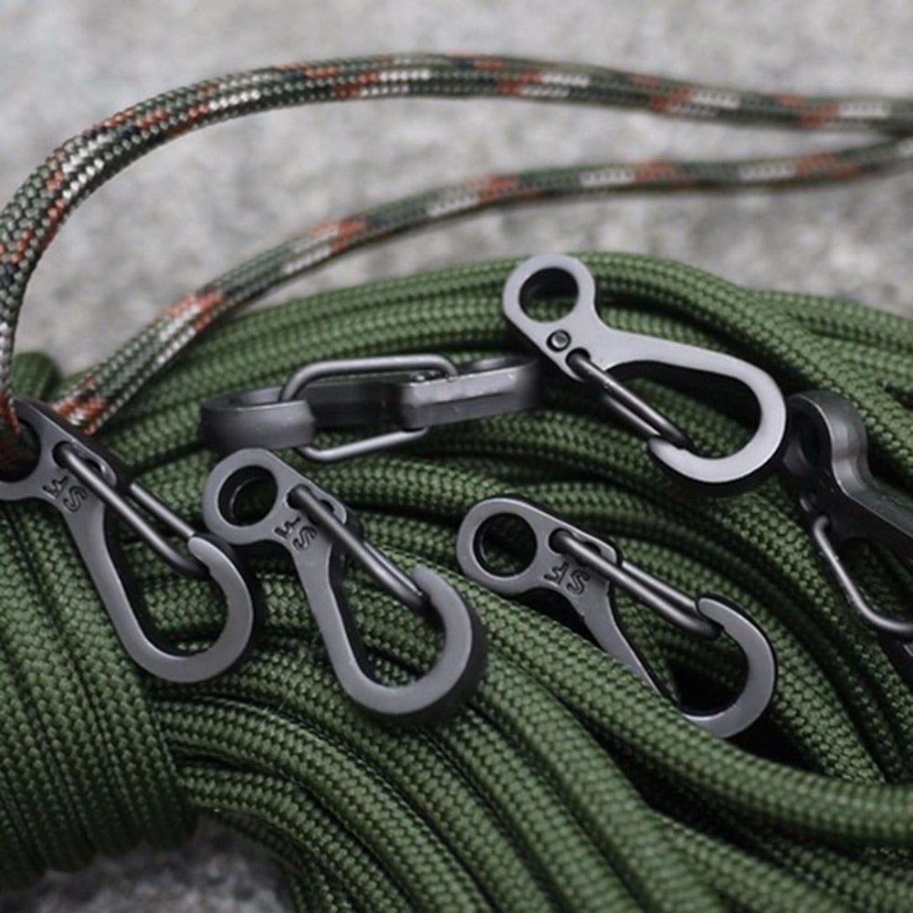 10 Pcs Survival EDC Paracord Carabiner