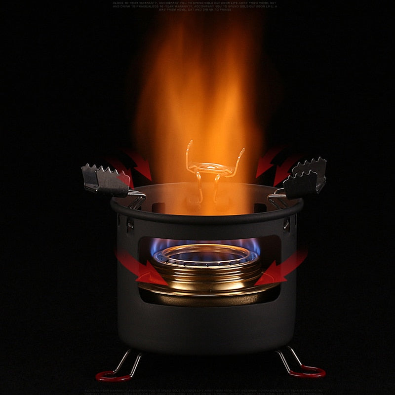 Compact Mini Spirit Burner Alcohol Stove with Stand