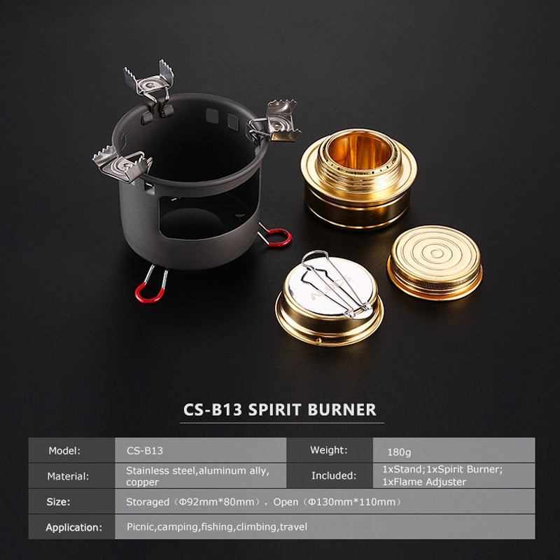 Compact Mini Spirit Burner Alcohol Stove with Stand