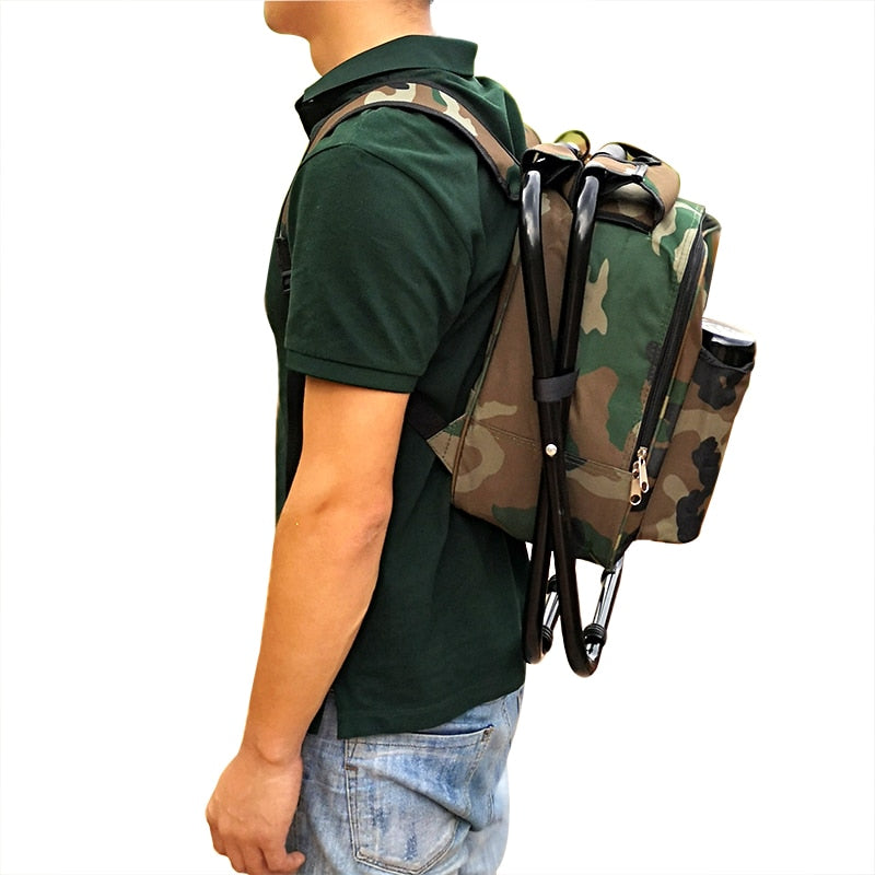 Multifunctional fishing tackle bag and chair