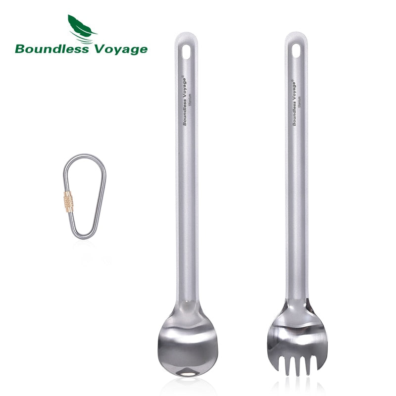 Boundless Voyage Long Handle Spoon Spork Mess Kit