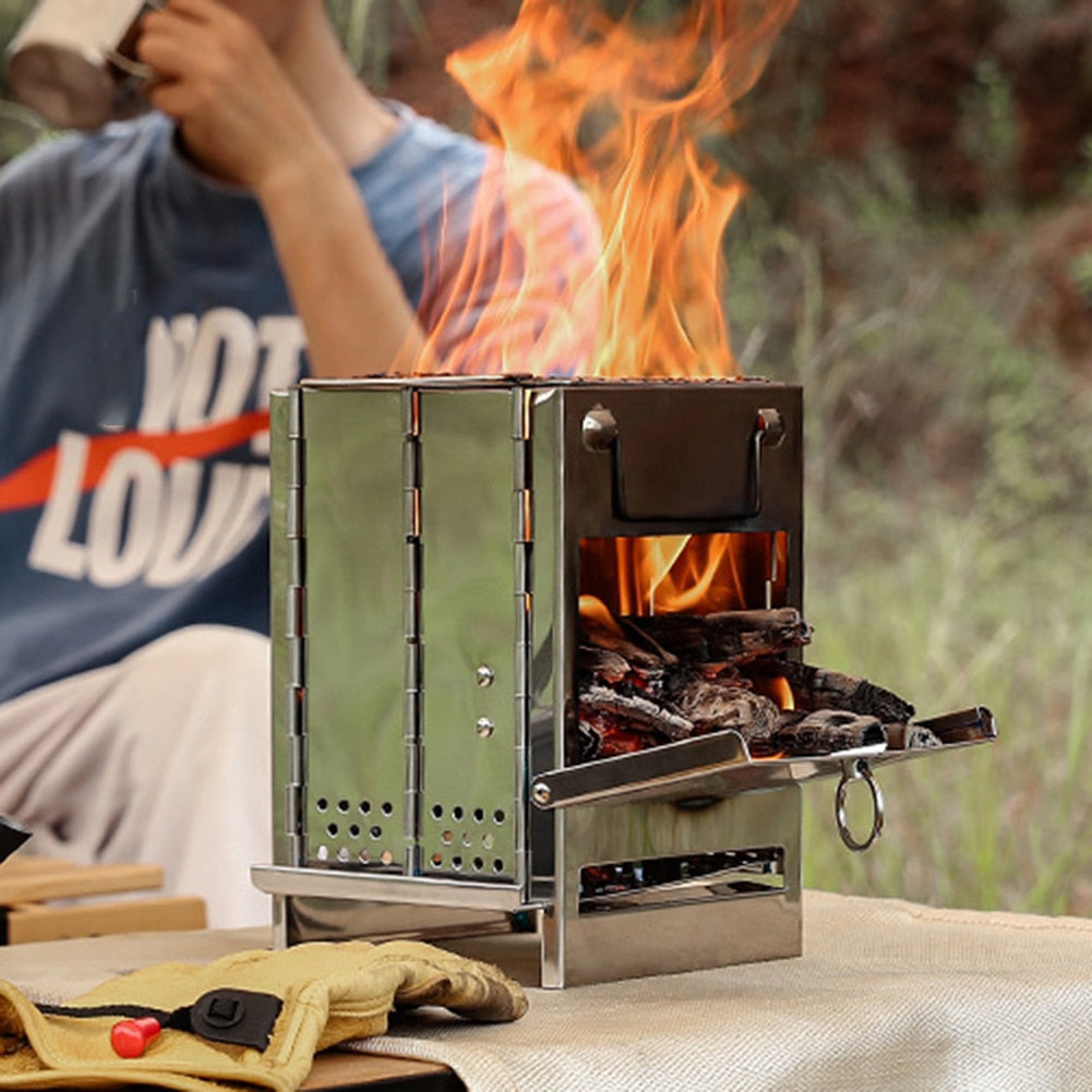 Mini Outdoor Firewood Stove Grill