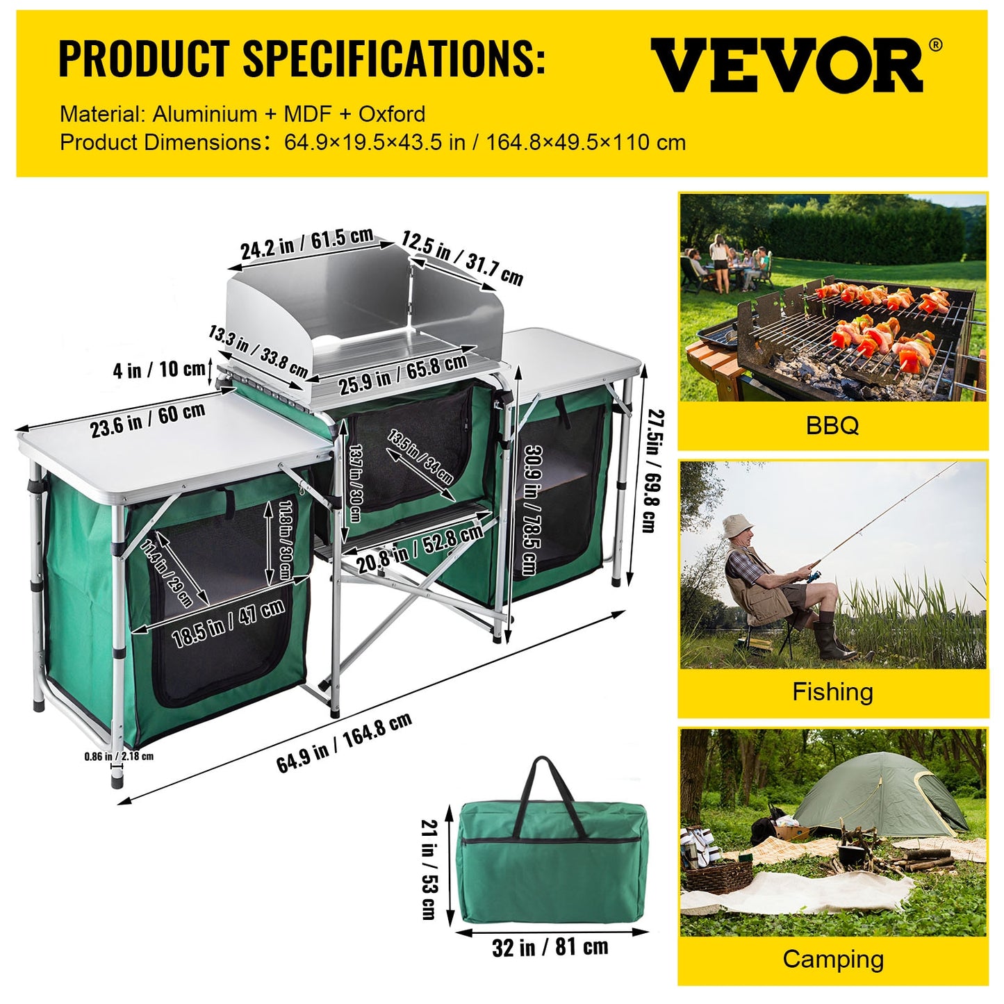 VEVOR Camping Outdoor Kitchen Foldable