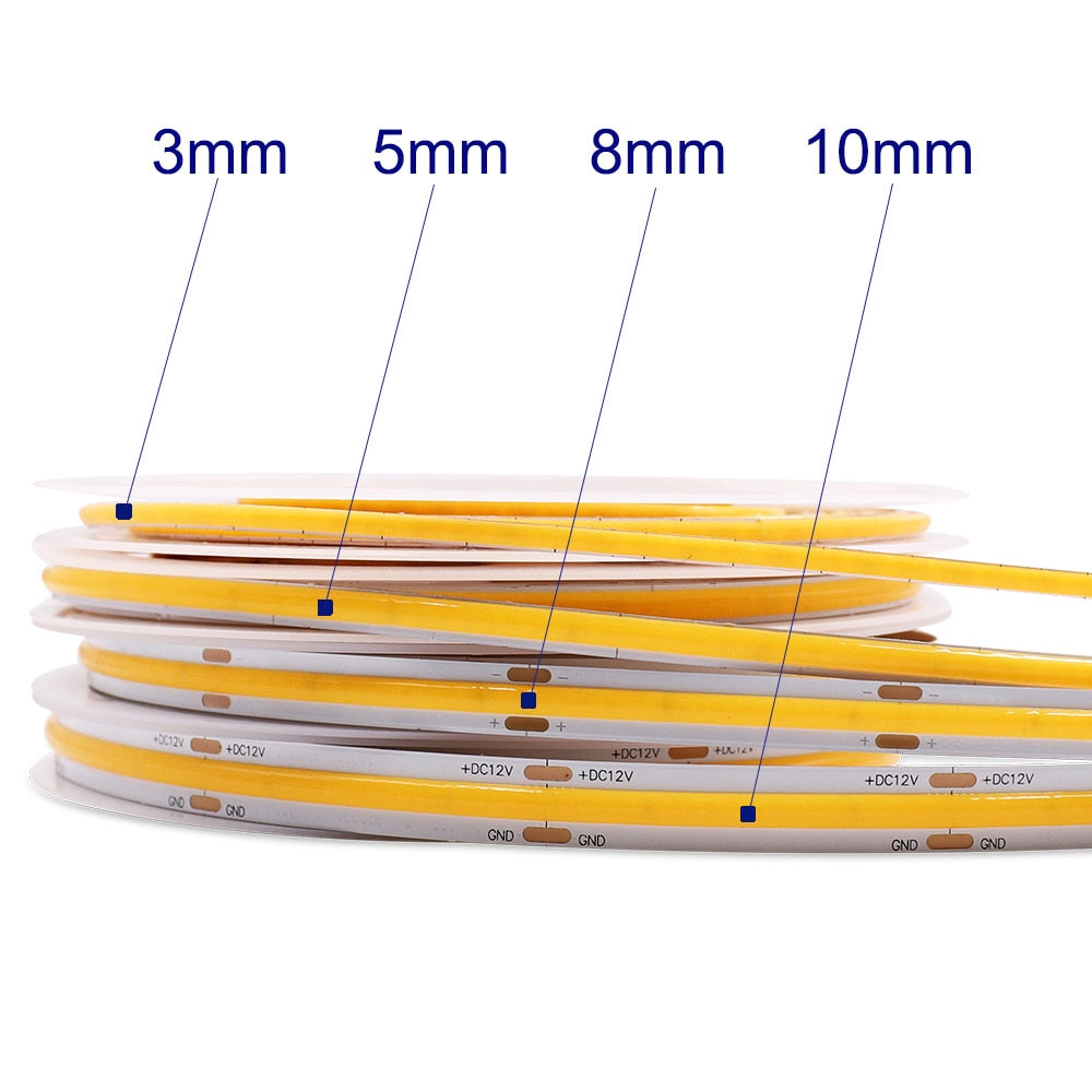 5m Flexible 12V 24V LED COB Strip Light Bar