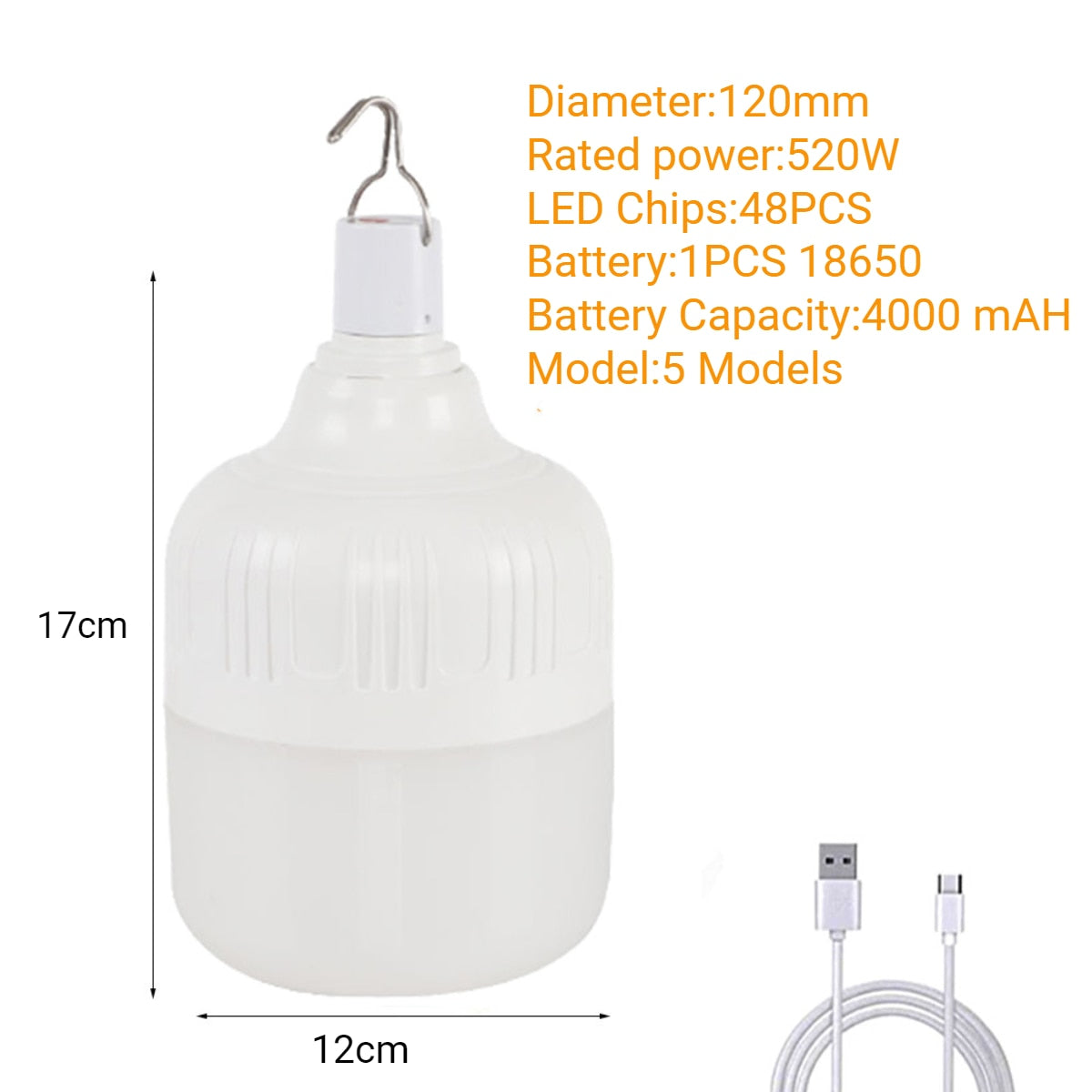 650W Portable Lanterns Camping Lamp